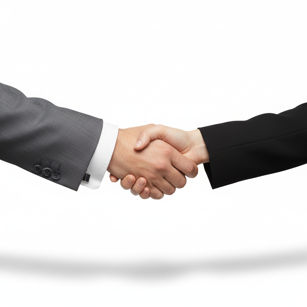 Handslag och lösning